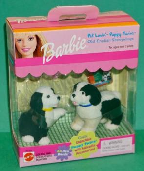 Mattel - Barbie - Pet Lovin' Puppy Twins Old English Sheepdogs - Accessory